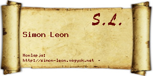 Simon Leon névjegykártya