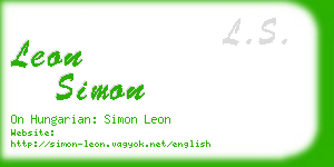 leon simon business card